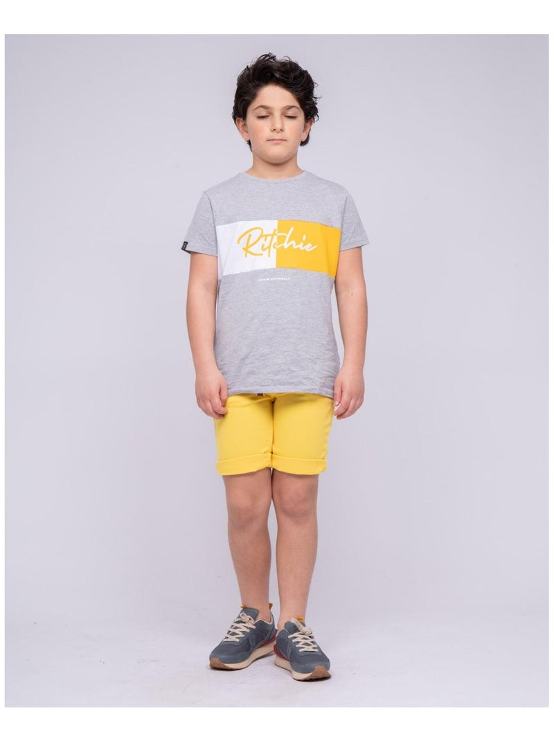 Bermuda BANDAL garçon Jaune - Kiabi