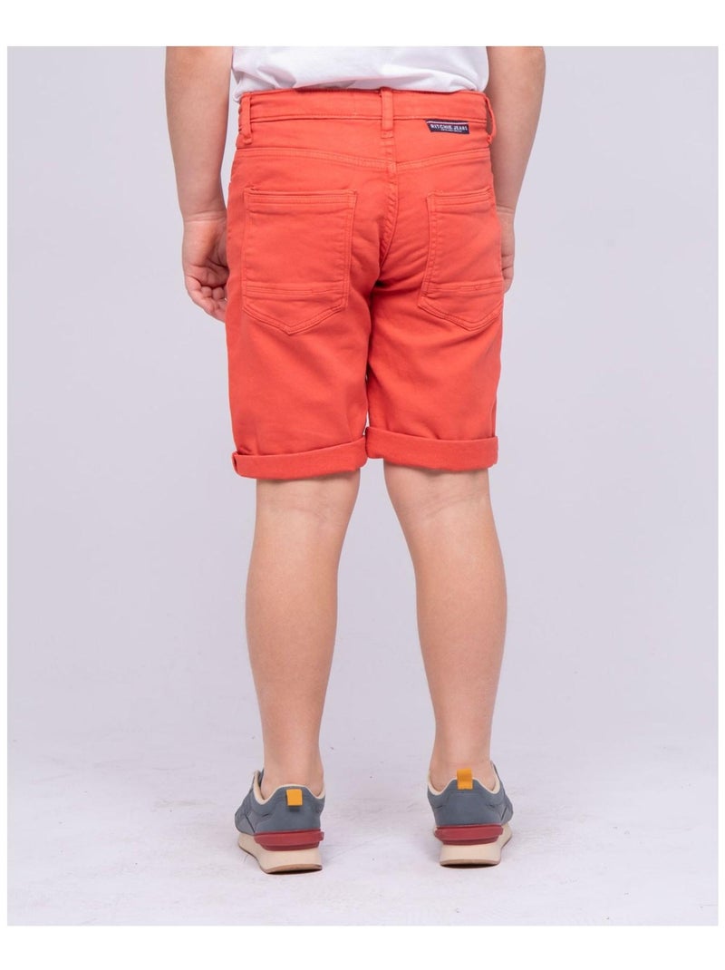 Bermuda BANDAL garçon Orange corail - Kiabi
