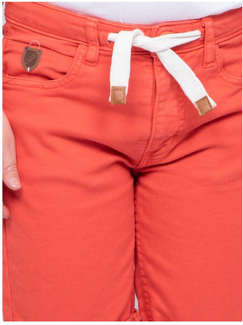 Bermuda BANDAL garçon Orange corail - Kiabi