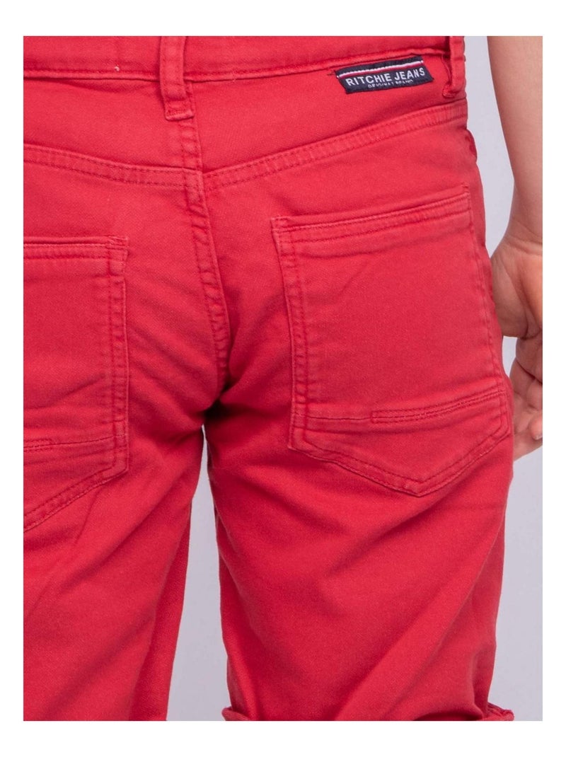 Bermuda BANDAL garçon Rouge foncé - Kiabi