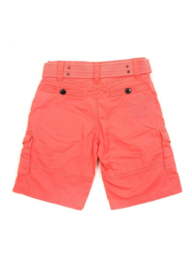 BERMUDA BASTIAN garçon Rouge clair - Kiabi