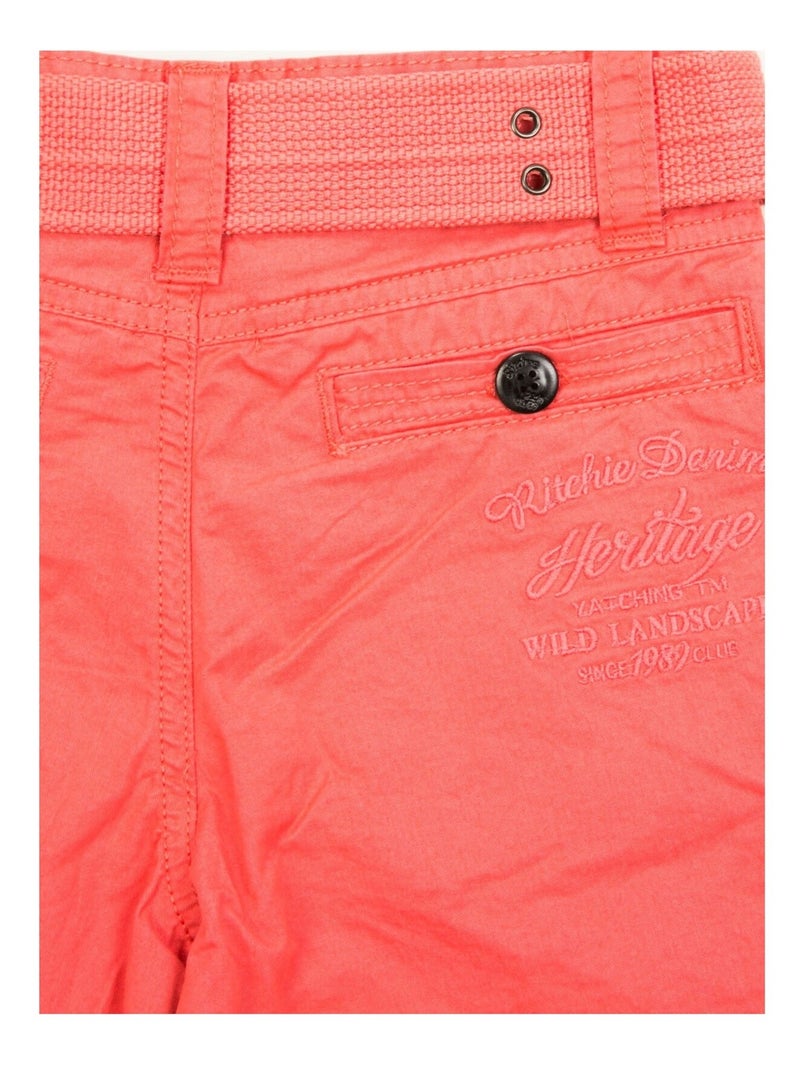 BERMUDA BASTIAN garçon Rouge clair - Kiabi