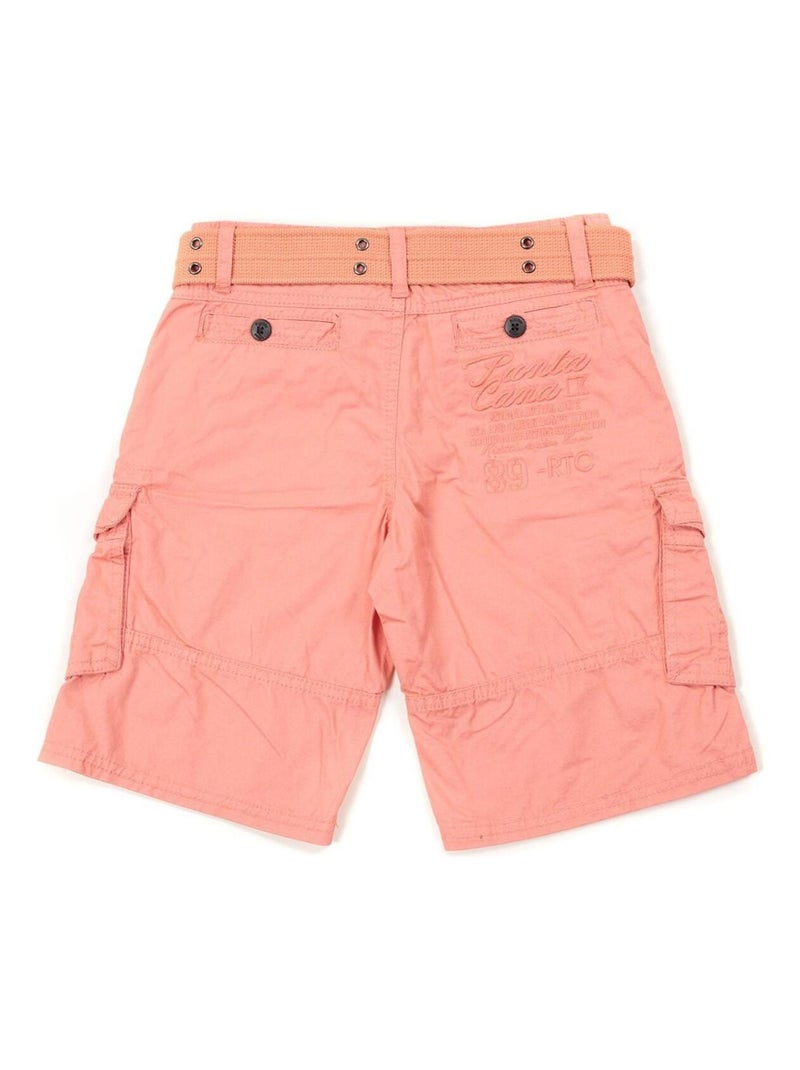 BERMUDA BATTLE BASTAING BOY Rouge clair - Kiabi