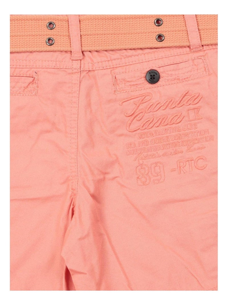 BERMUDA BATTLE BASTAING BOY Rouge clair - Kiabi