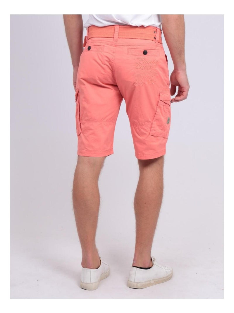 BERMUDA BATTLE BASTAING Rouge clair - Kiabi