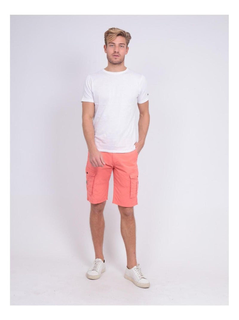 BERMUDA BATTLE BASTAING Rouge clair - Kiabi