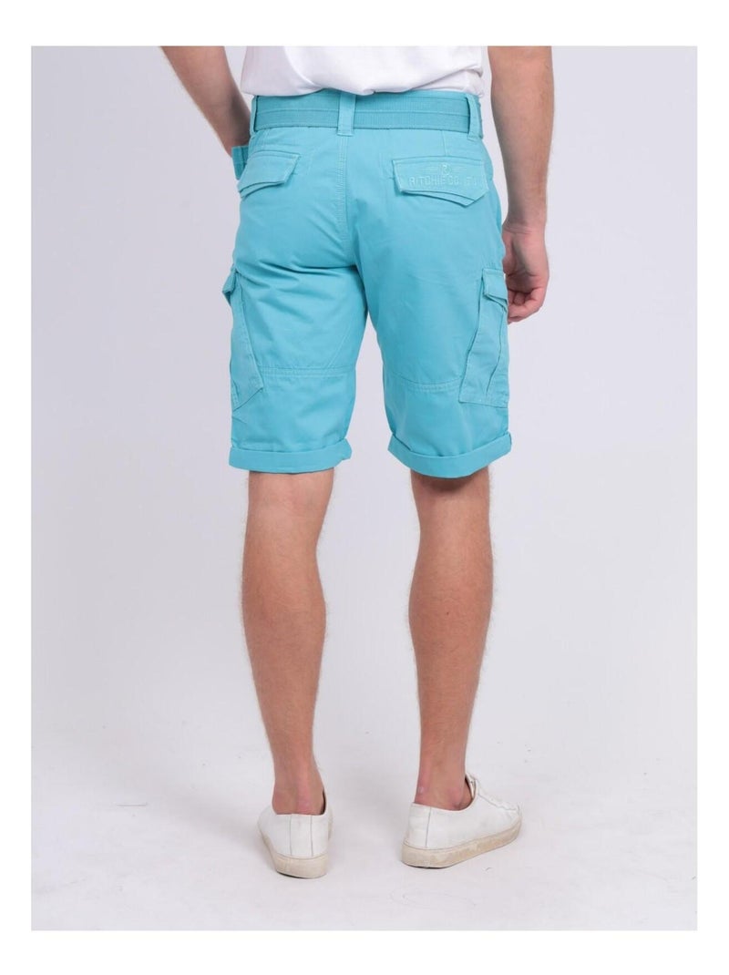 Bermuda battle BATISTIN Bleu turquoise - Kiabi