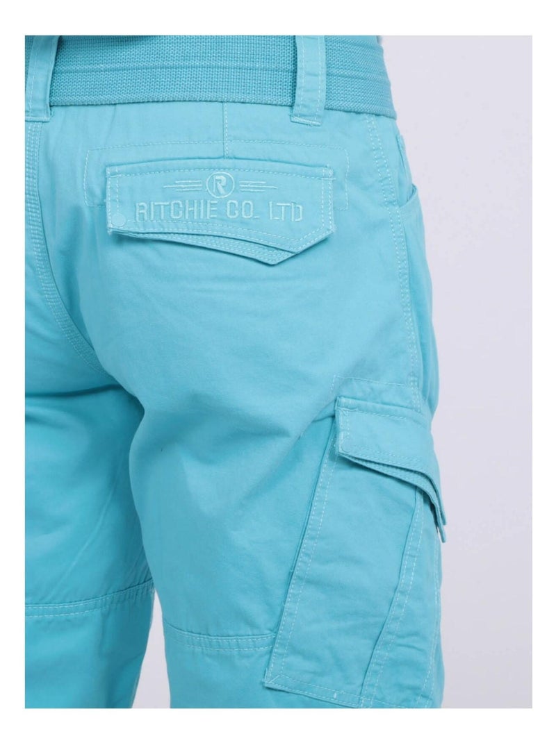 Bermuda battle BATISTIN Bleu turquoise - Kiabi