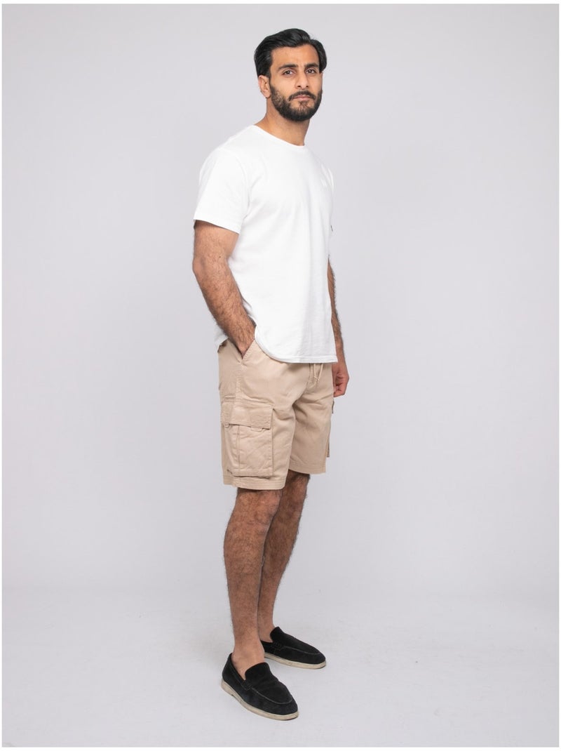 Bermuda battle coton BURT Beige - Kiabi