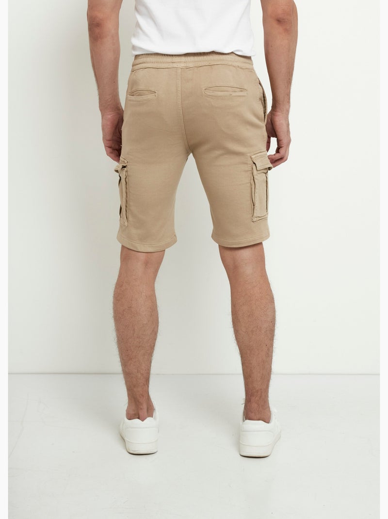 Bermuda battle en toile extensible - AFIBEL Beige - Kiabi