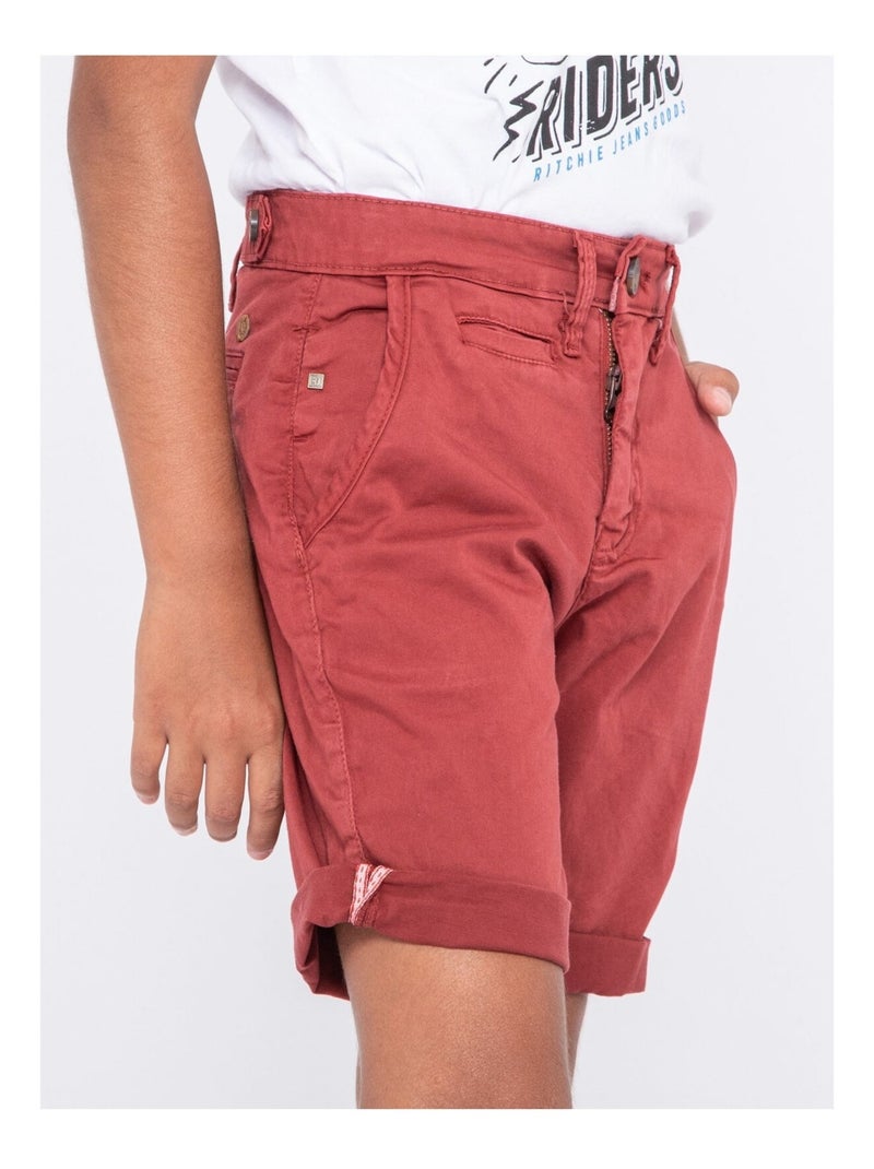 Bermuda BLOCHELLI garçon Rouge - Kiabi