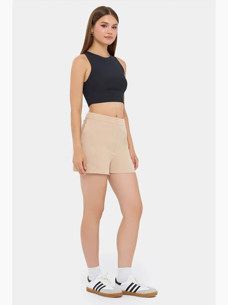 Bermuda boutonné hiccup Beige naturel - Kiabi