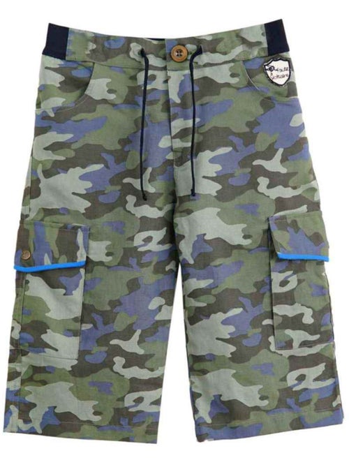 Bermuda  Camouflage  en Lin avec Poches Cargo  ARCACHON - La Faute à Voltaire - Kiabi