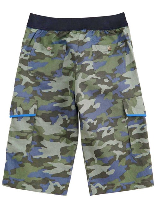 Bermuda  Camouflage  en Lin avec Poches Cargo  ARCACHON - La Faute à Voltaire - Kiabi