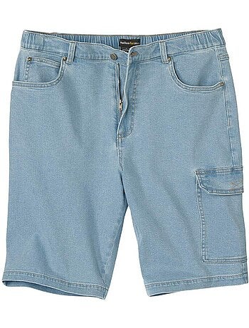 Bermuda Cargo en Jean Stretch Léger - ATLAS FOR MEN