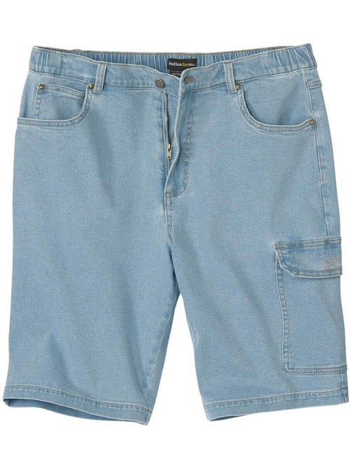 Bermuda Cargo en Jean Stretch  - ATLAS FOR MEN - Kiabi