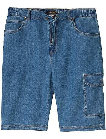 Bermuda Cargo en Jean Stretch Confort - ATLAS FOR MEN