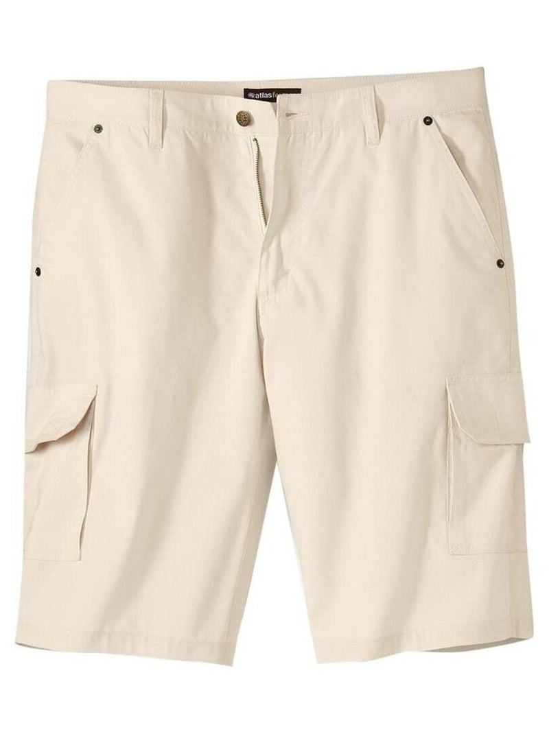 Bermuda Cargo en Toile Santorin  - ATLAS FOR MEN Beige - Kiabi