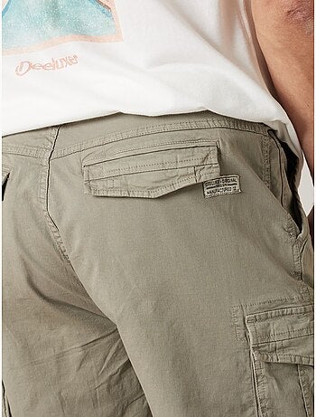 Bermuda cargo homme en coton stretch 'Deeluxe'