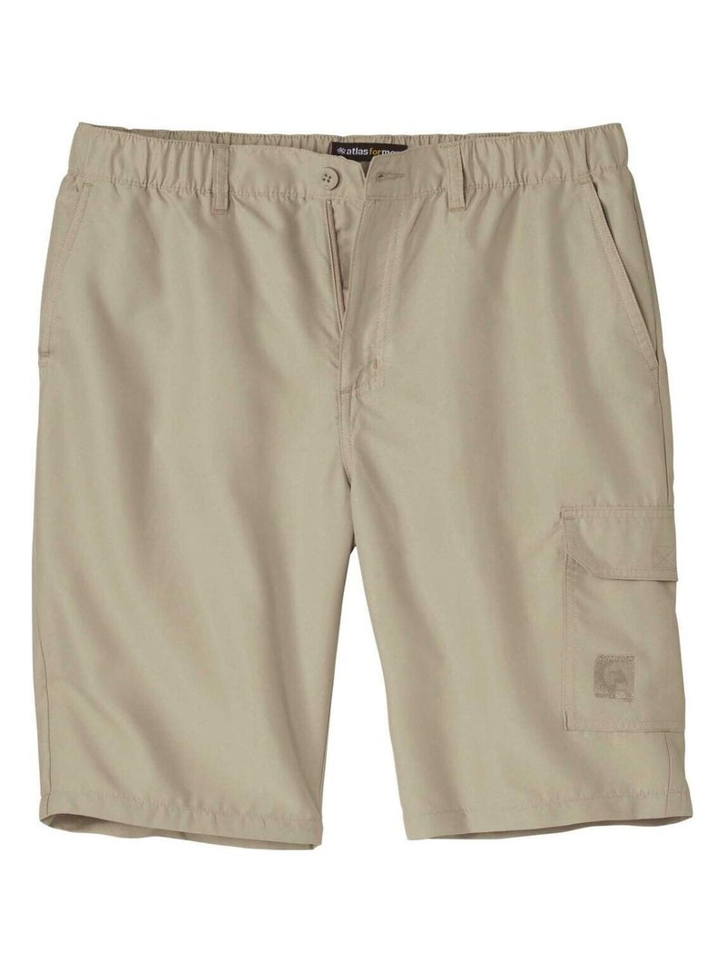 Bermuda Cargo Microfibre beige - Atlas For Men Beige - Kiabi