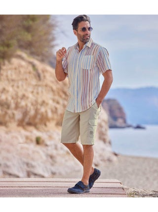 Bermuda Cargo Microfibre beige  - ATLAS FOR MEN
