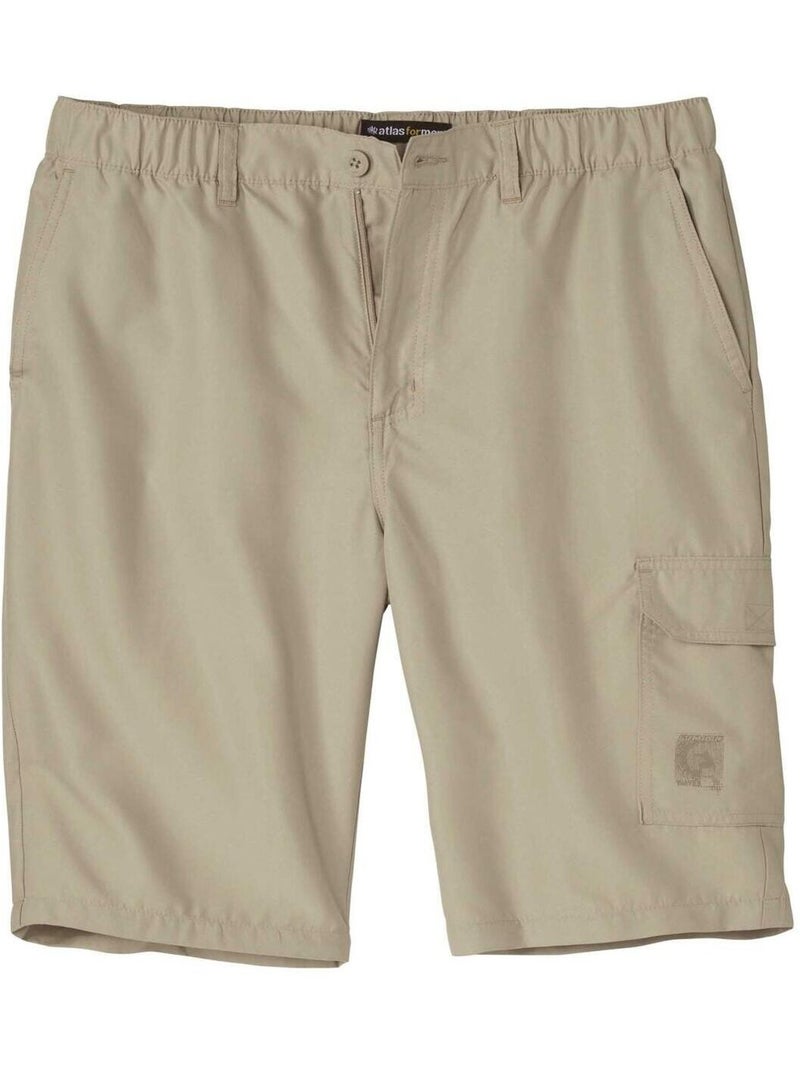 Bermuda Cargo Microfibre beige  - ATLAS FOR MEN Beige - Kiabi