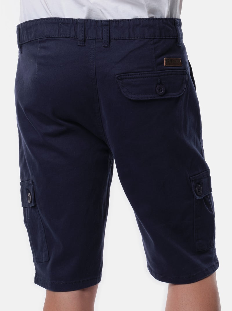 Bermuda cargo multi-poches Bleu marine - Kiabi