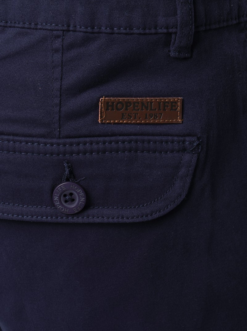 Bermuda cargo multi-poches Bleu marine - Kiabi