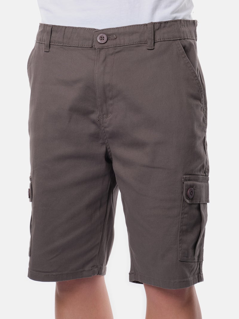 Bermuda cargo multi-poches Gris - Kiabi