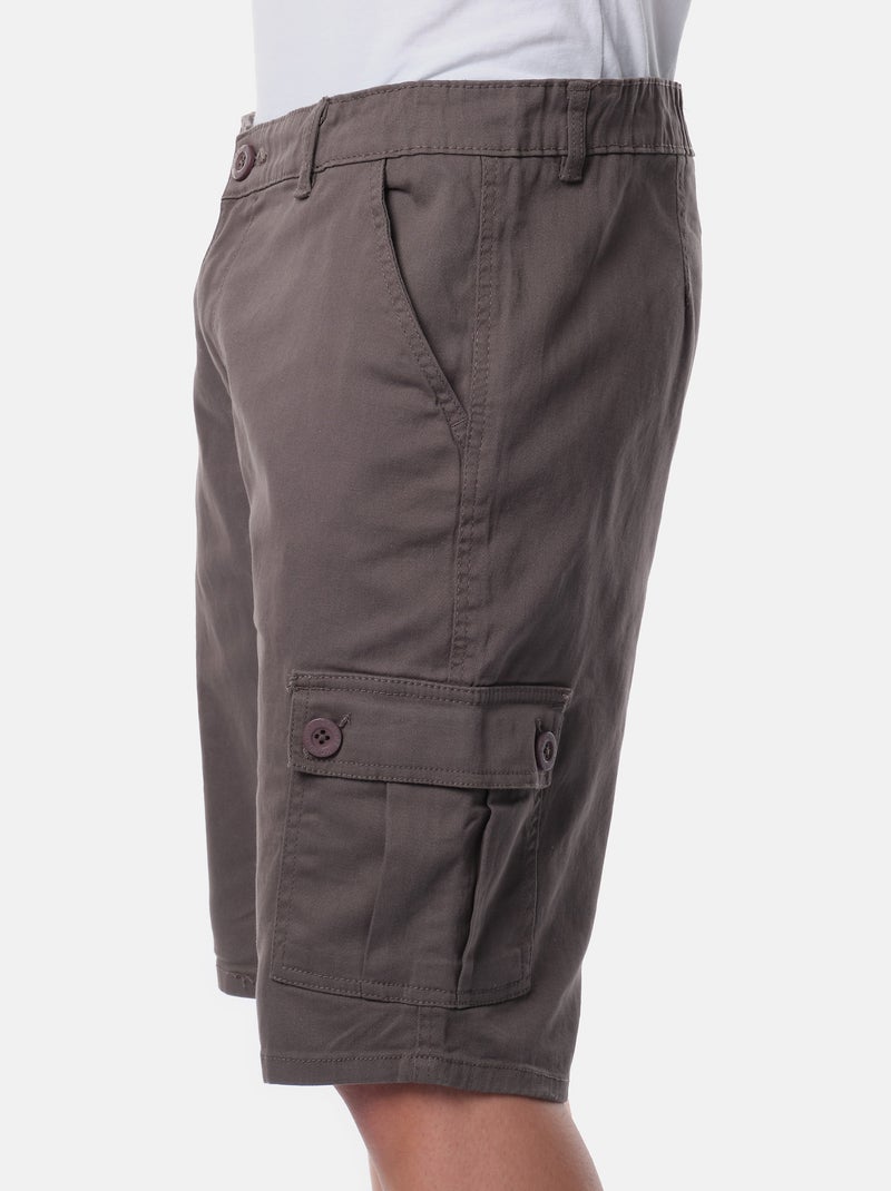 Bermuda cargo multi-poches Gris - Kiabi