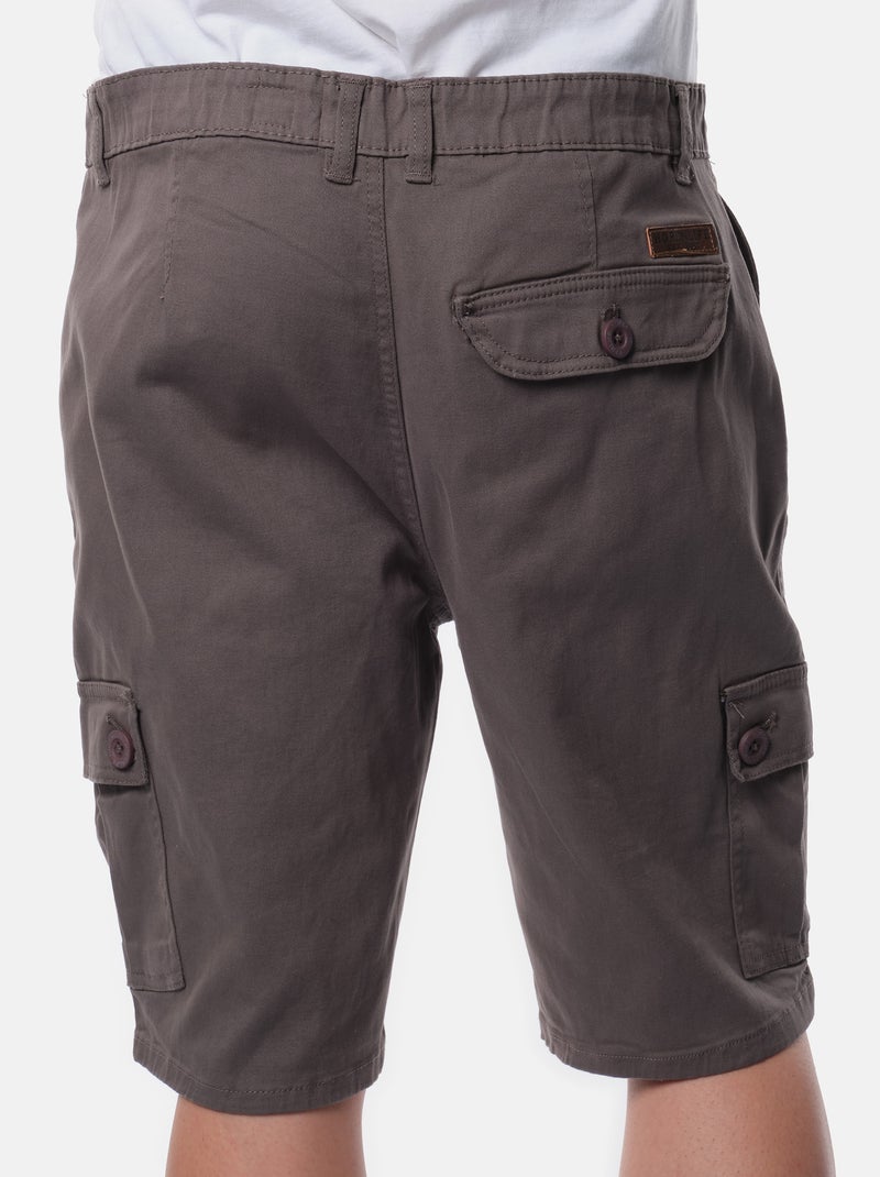 Bermuda cargo multi-poches Gris - Kiabi