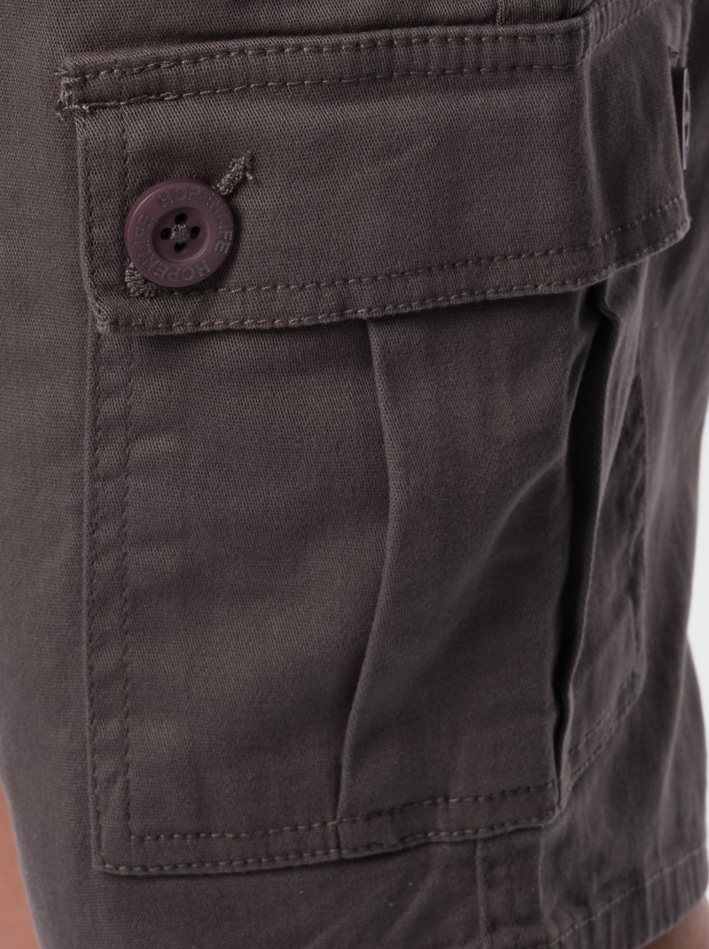 Bermuda cargo multi-poches Gris - Kiabi