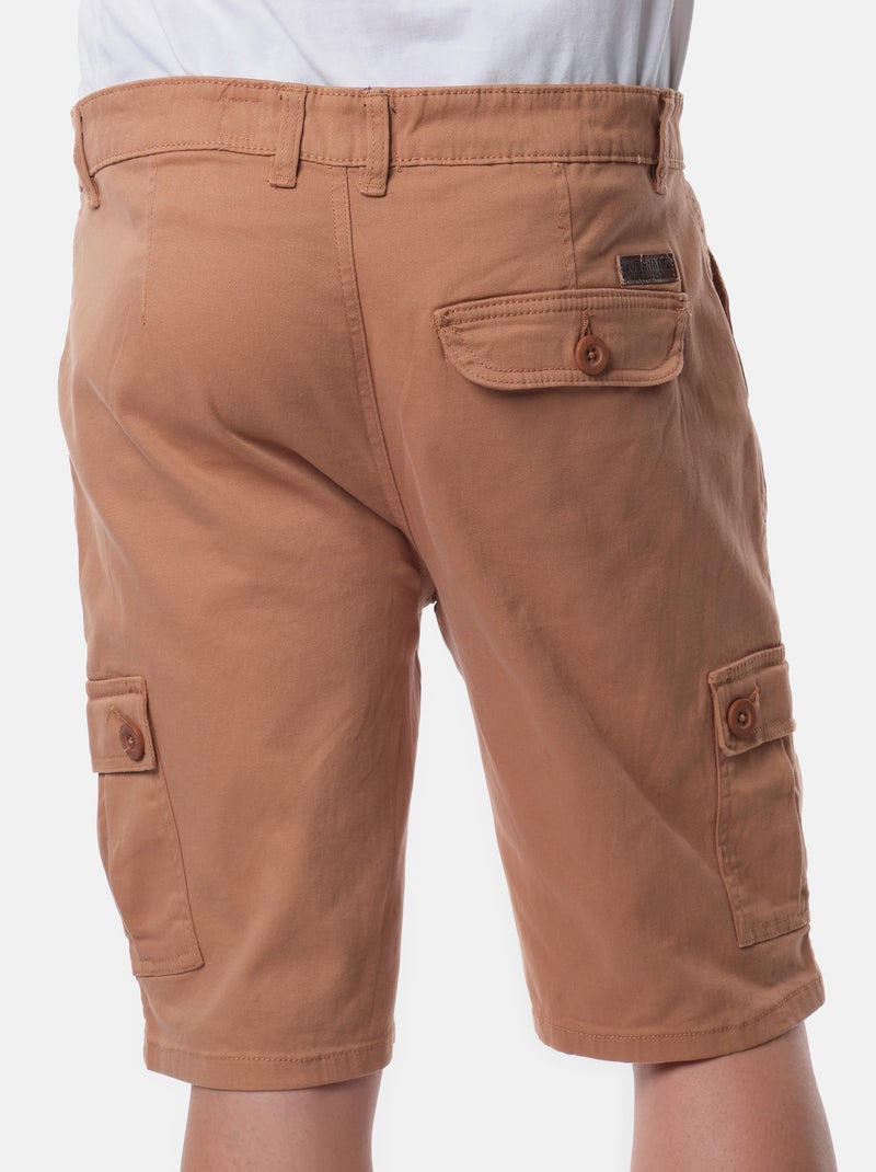 Bermuda cargo multi-poches Marron tabac - Kiabi