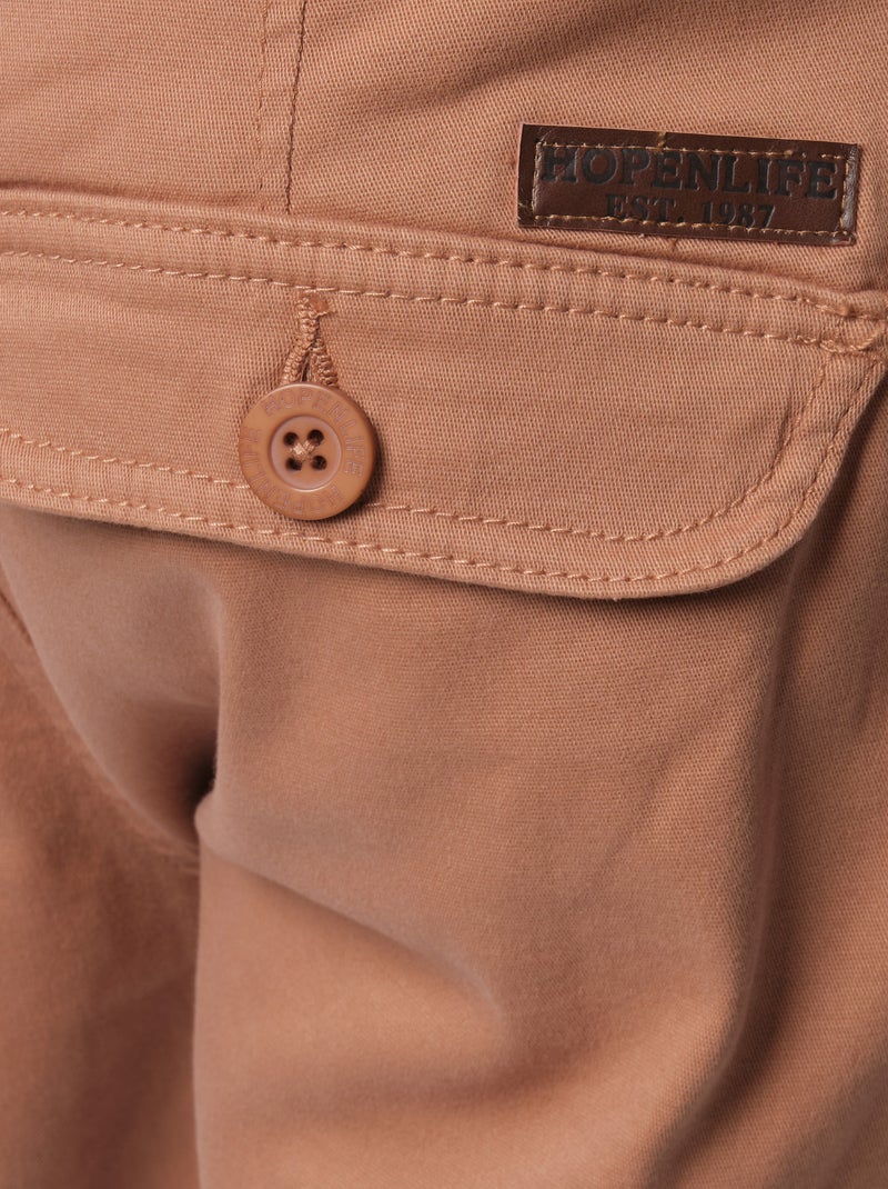Bermuda cargo multi-poches Marron tabac - Kiabi