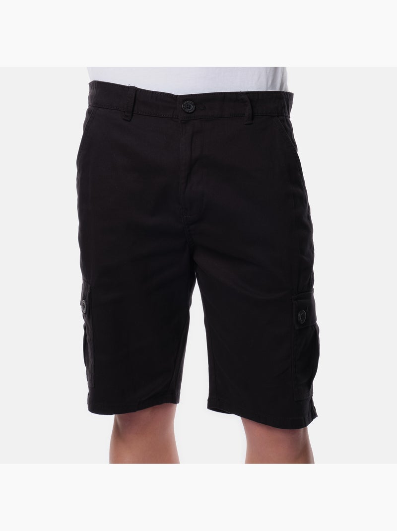 Bermuda cargo multi-poches Noir - Kiabi