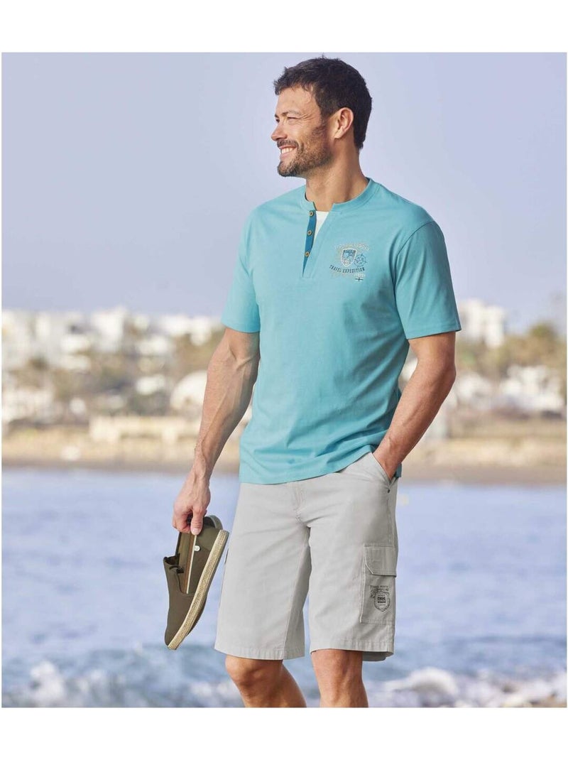 Bermuda Cargo Safari  - ATLAS FOR MEN Gris - Kiabi
