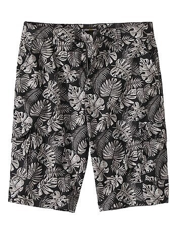 Bermuda Cargo Toile Palmiers - ATLAS FOR MEN