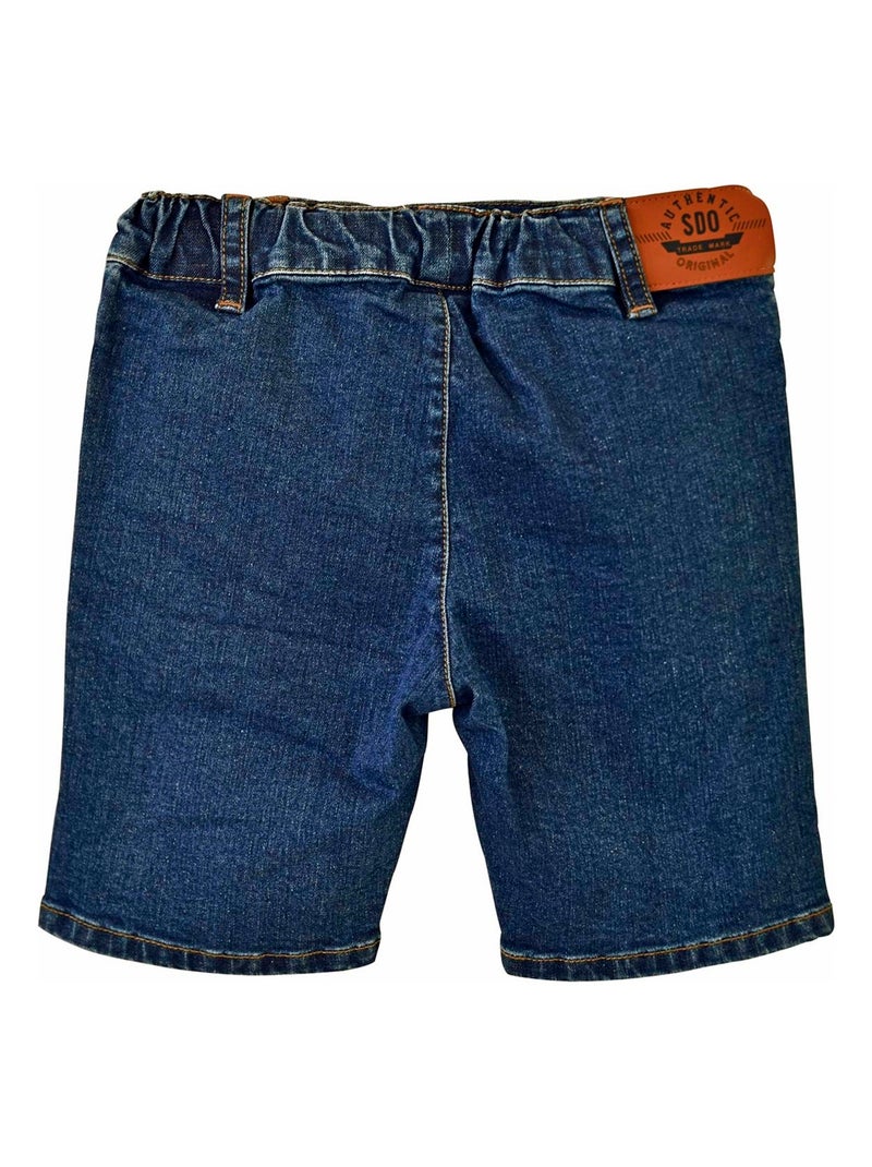 BERMUDA CASPAR EN JEAN Bleu - Kiabi