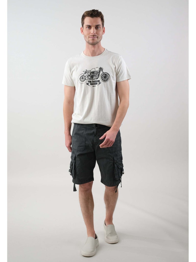 Bermuda casual 'Deeluxe' gris anthracite - Kiabi