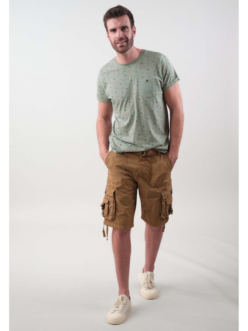 Bermuda casual 'deeluxe' Marron cappuccino - Kiabi