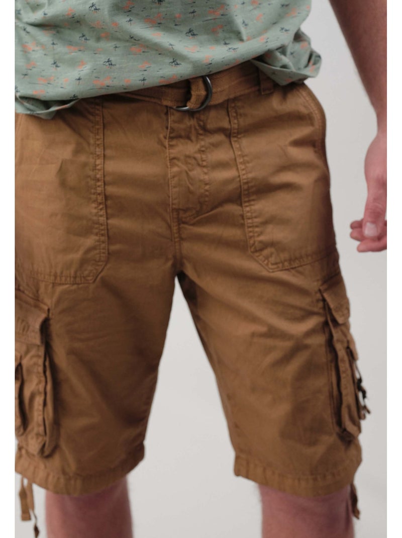 Bermuda casual 'deeluxe' Marron cappuccino - Kiabi