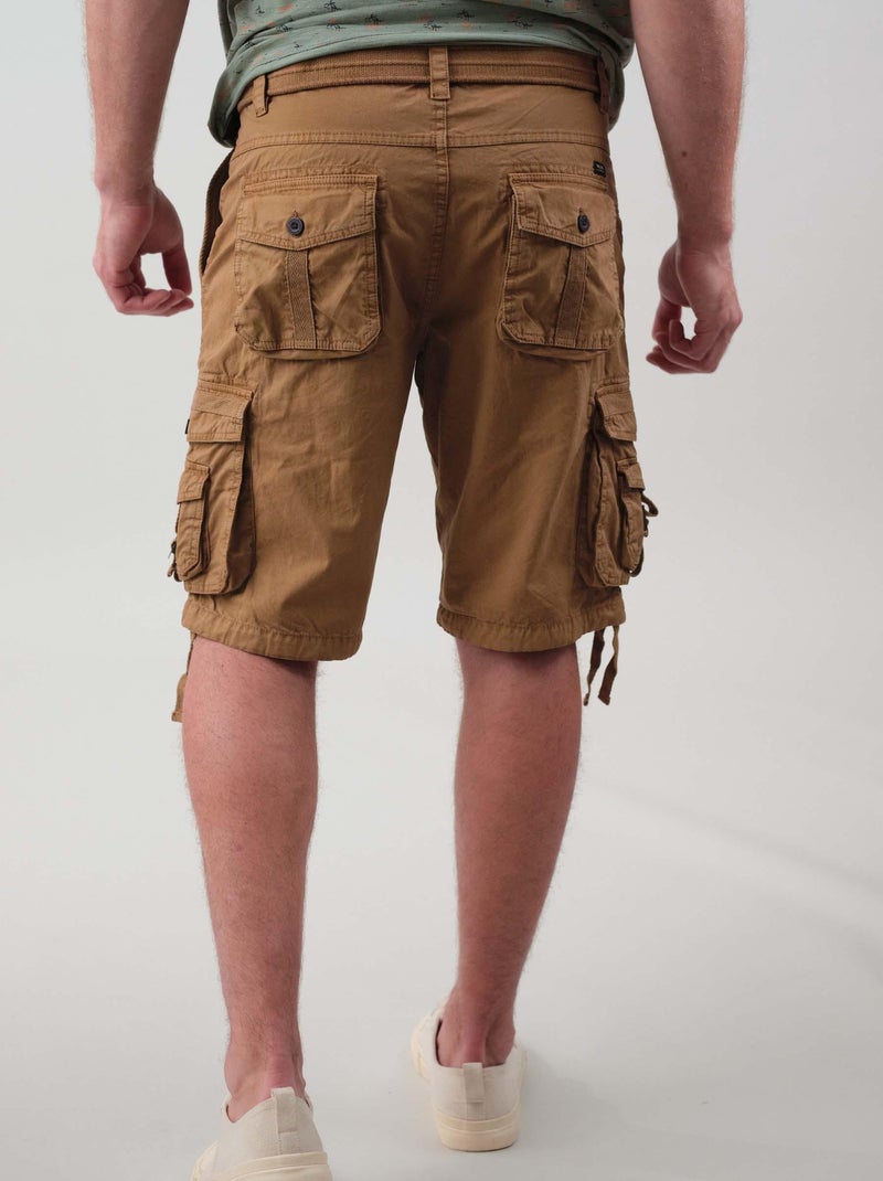 Bermuda casual 'deeluxe' Marron cappuccino - Kiabi