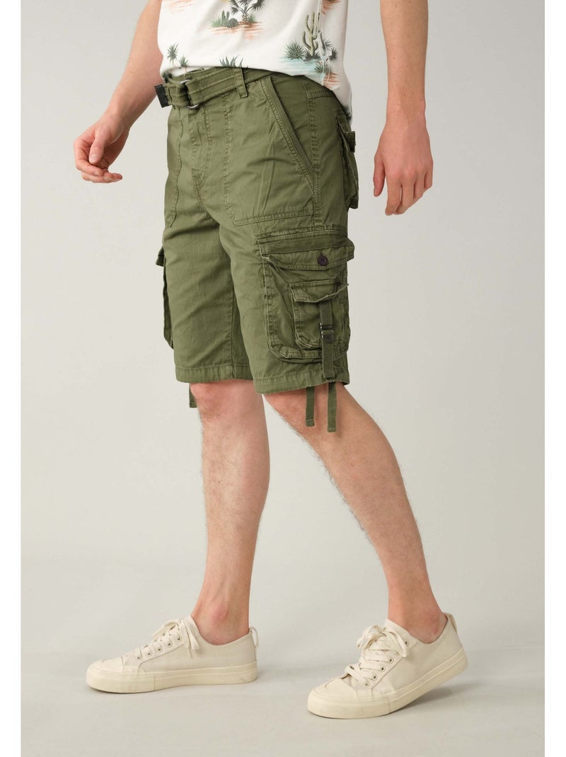 Bermuda casual 'deeluxe' Vert forêt - Kiabi