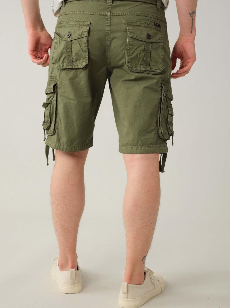 Bermuda casual 'deeluxe' Vert forêt - Kiabi