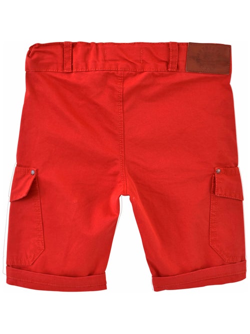 BERMUDA CECILIEN TOILE ROUGE - Kiabi
