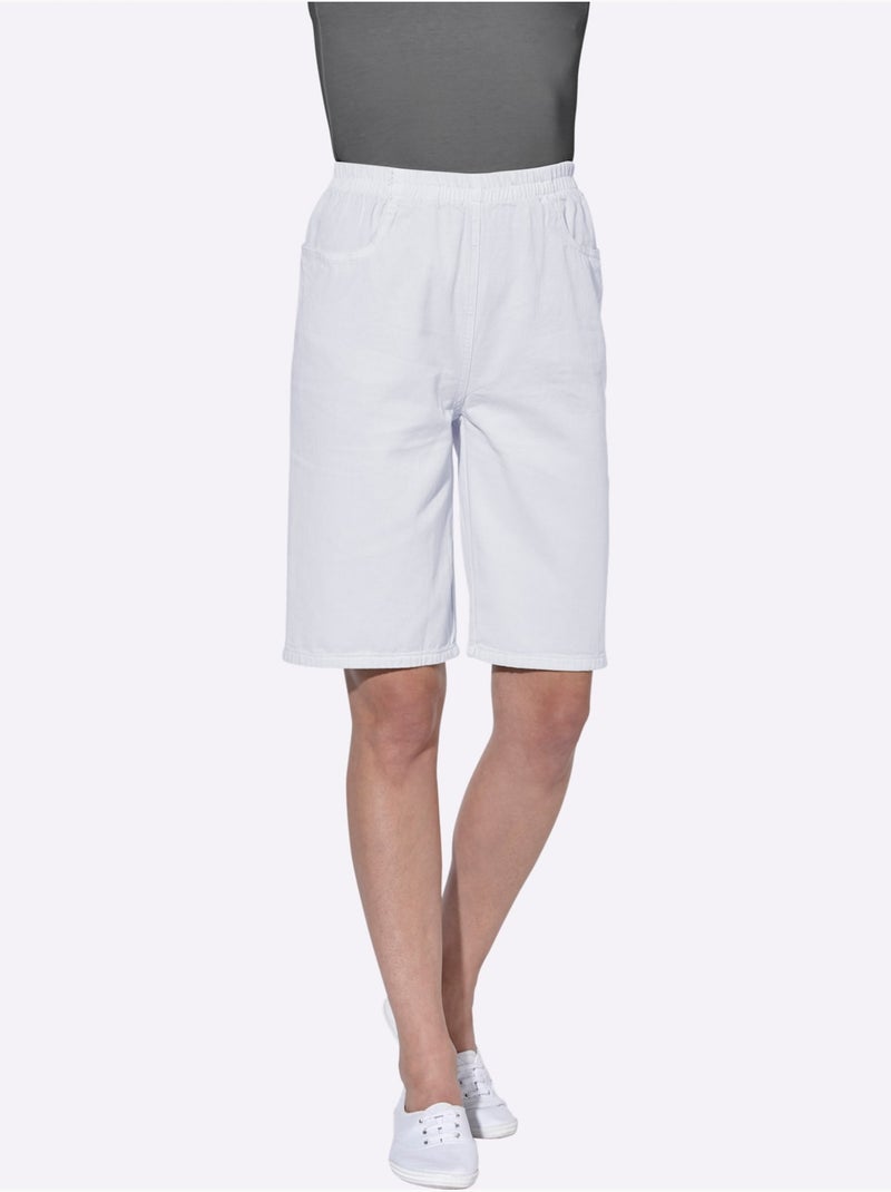 Bermuda Ceinture élastique - Taille Standard - Witt Blanc - Kiabi