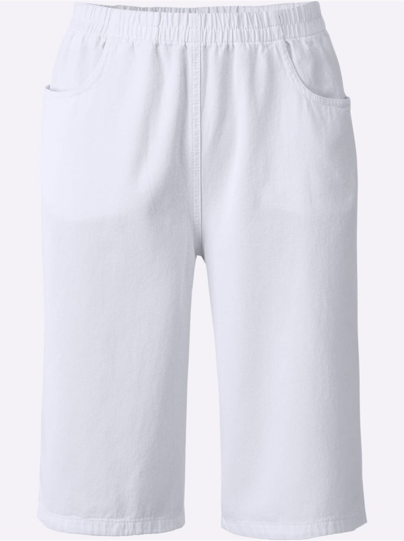 Bermuda Ceinture élastique - Taille Standard - Witt Blanc - Kiabi