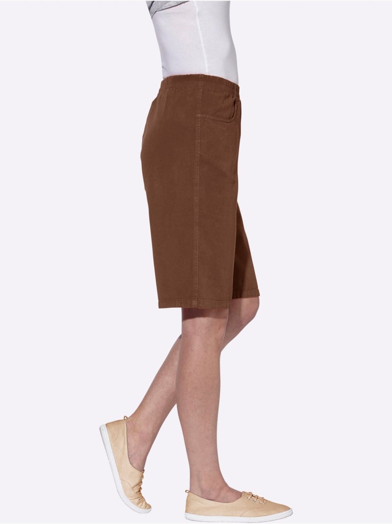 Bermuda Ceinture élastique - Taille Standard - Witt Marron foncé - Kiabi