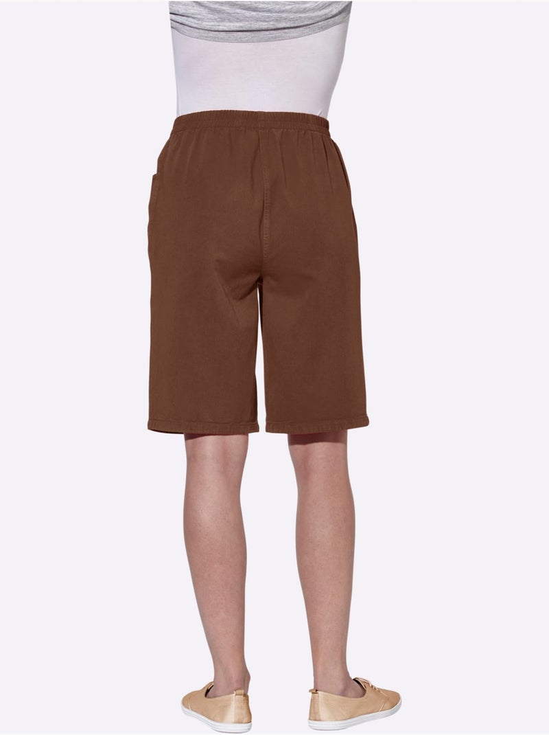 Bermuda Ceinture élastique - Taille Standard - Witt Marron foncé - Kiabi