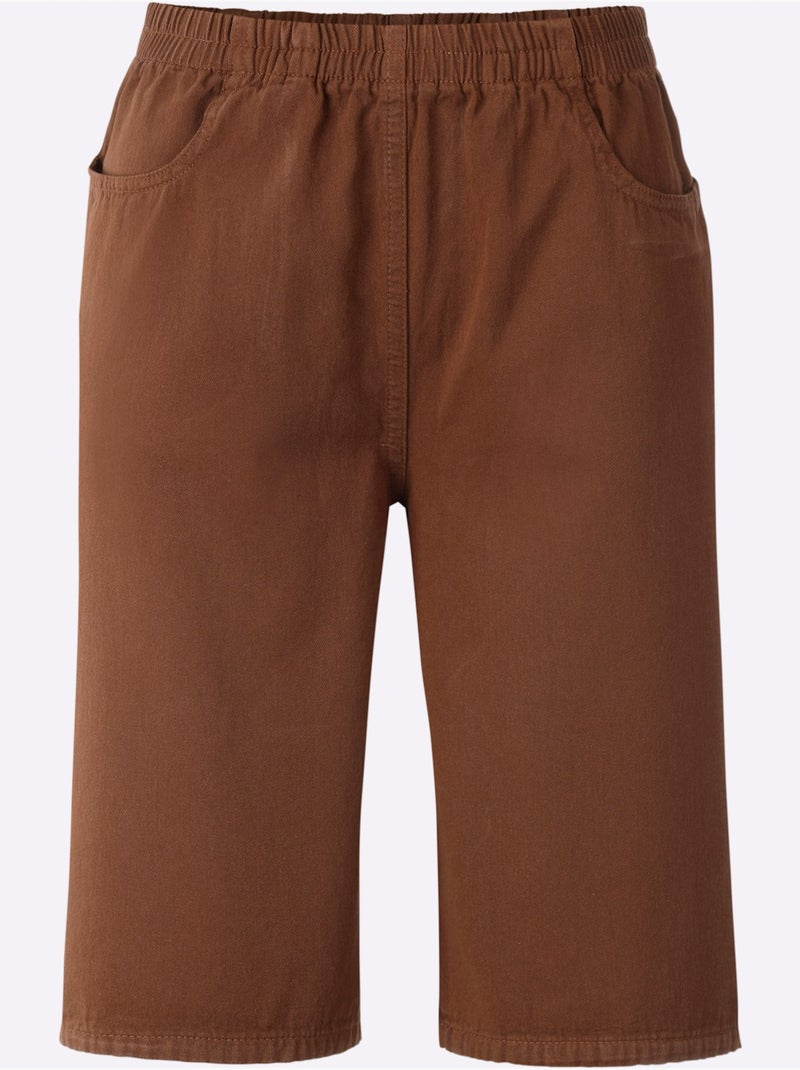 Bermuda Ceinture élastique - Taille Standard - Witt Marron foncé - Kiabi